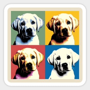 Pop Retro Labrador Retriever Art - Cute Puppy Sticker